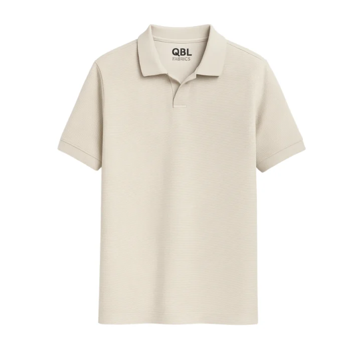 QBL Fabrics Warm Beige Old Money Shirt Front