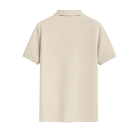 QBL Fabrics Warm Beige Old Money Shirt Back